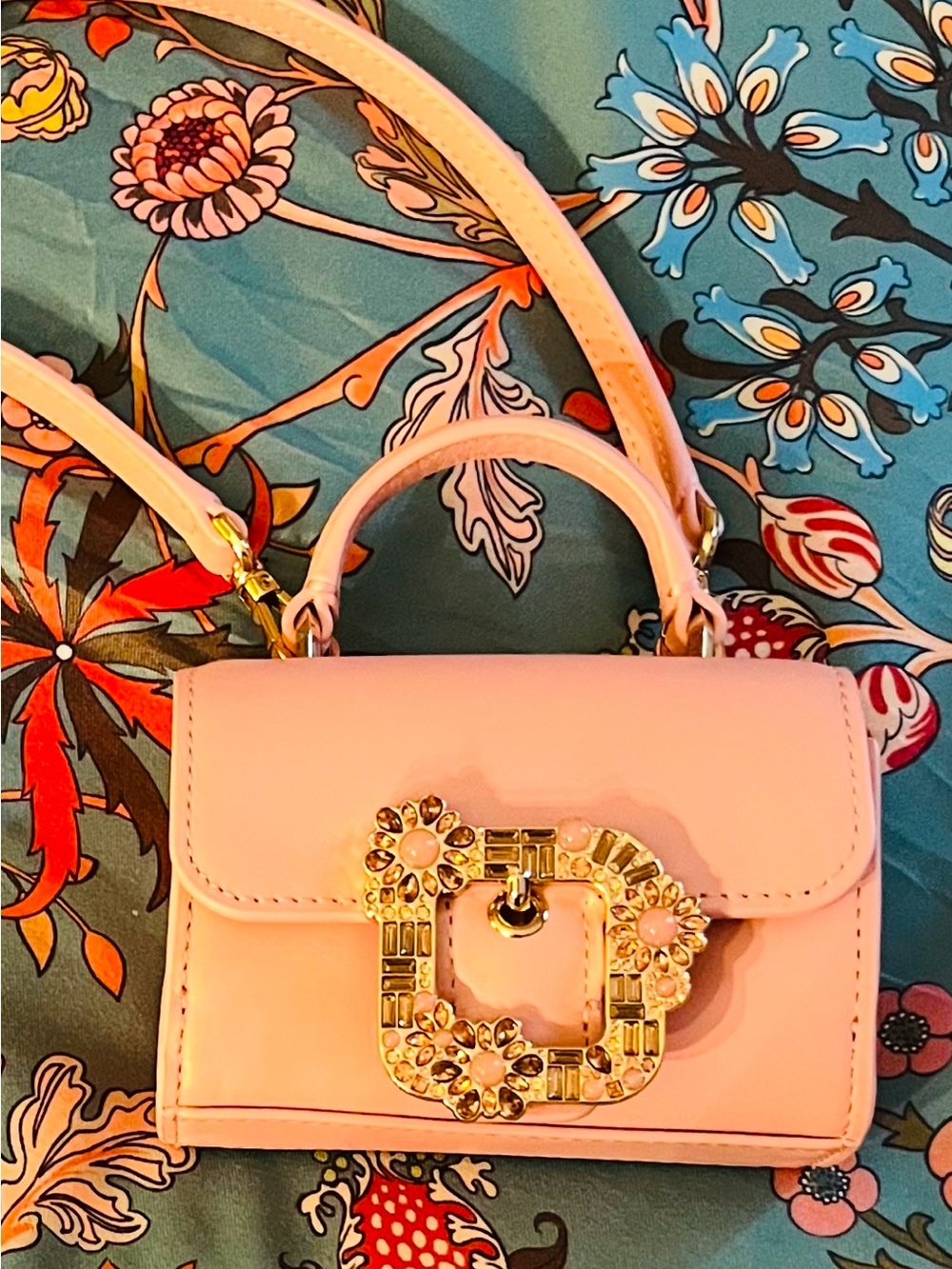 kate spade light pink mini crossbody with jeweled buckle - Picture 4 of 9